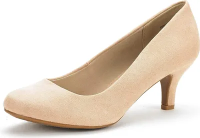 Produktbild von DREAM PAIRS Damen-Pumps mit geschlossener Zehenpartie,Size 36,NACKT/Wildleder,LUVLY