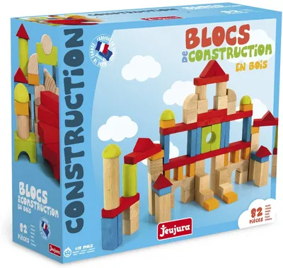 Immagine prodotto di Cubi di legno colorati 82 pezzi