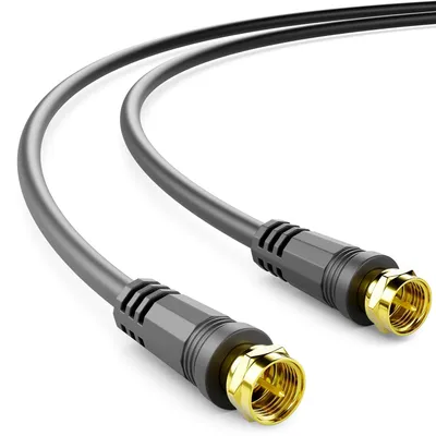 Produktbild von deleyCON 5m SAT TV Antennenkabel Koaxial Kabel F-Stecker 4K - Schwarz