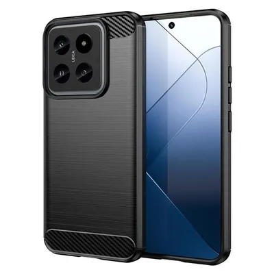 Produktbild von Hülle für Xiaomi 14 Handy Silikon Case Bumper Cover Schutzhülle Carbonfarben