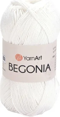 Produktbild von Yarn Art Begonia 003 White Strickgarn