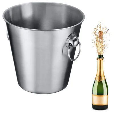 Eiswürfeleimer 1,4 L Edelstahl mit Henkeln