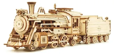 Produktbild von 3D-Holzpuzzle - MC501 Steam Express - Dampflok - Modellbausatz aus Sperrholz - Montessori-Spielzeug - Ab 14 Jahren - Unisex