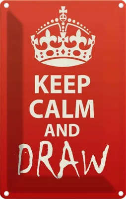Produktbild von vianmo Blechschild 18x12 cm Keep Calm and draw Yoga