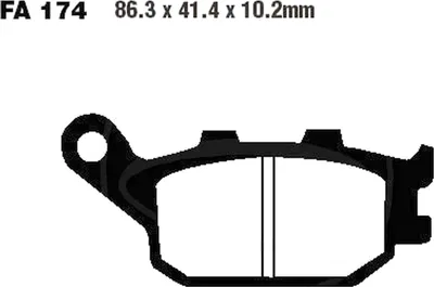 Produktbild von Bremsbeläge Hinterrad für Yamaha XSR 900 A Black ABS MTM850 Baujahr 2020-2021 Bremsklotz von EBC - Neu