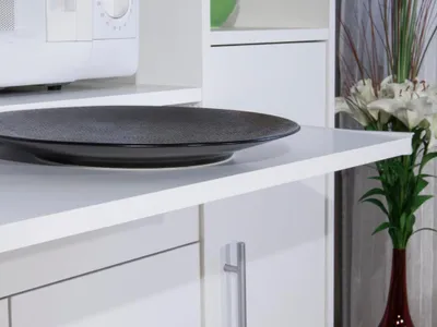 Produktbild von Küchenbuffet Buffetschrank mit 5 Türen & 1 Schublade - Weiß - MADY