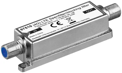 Zdjęcie produktu dla Filtr blokujący LTE(4G) GOOBAY, dla DVB-T, 5...780MHz, 2x złącze F