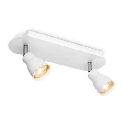 Deckenspot / Deckenbalken ALBA weiß - 2fach - inkl. GU10 LED Leuchtmittel