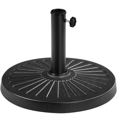 Produktbild von Yaheetech Sonnenschirmständer 12 kg, Schirmstöcke bis 38/48 mm, runder Schirmständer, Schirmhalter Schirmgewicht Balkonschirmständer, Schwarz