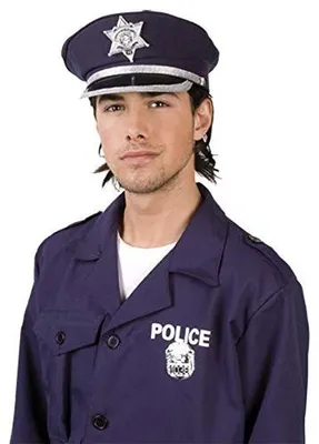 Produktbild von Boland Mütze Polizist, Sheriff Hut, Kostüm-Zubehör für Karneval und Mottoparty