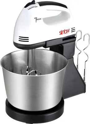 Handmixer Mixer mit Schüssel Elektrischer Standmixer, Handrührer, Eierschläger, 100W, 220V, 7 Stufen, Handrührgerät, Turbotaste, Rührmixer Retoo