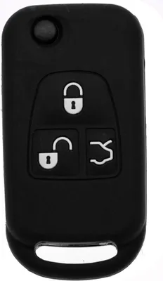 Produktbild von Auto Schlüssel Silikon Schutz Hülle Schwarz kompatibel mit Mercedes Benz SL R129 W163 ML 1998-2005 W210 E-Klasse 3 Tasten Klappschlüssel