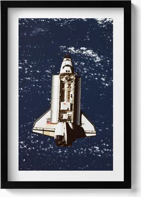 Produktbild von NASA-Raumschiff– Wandbild mit Rahmen – Gerahmtes Bild  – Wanddekoration – 40x60 cm –  Schwarz