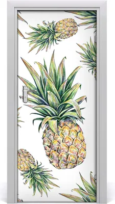 Produktbild von Tulup Türaufkleber 85x205 cm Dekorative Aufkleber Selbstklebend Wasserdichte Tapete Abnehmbar Schlafzimmer Wohnzimmer Wohnkultur - Ananas