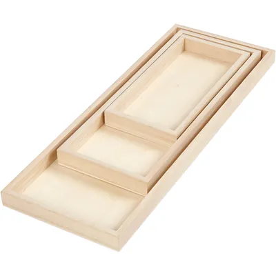 Produktbild von Creativ Company CC Houten Dienbladen Set 40x15 cm 3 stuks