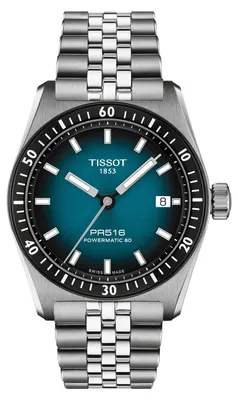 Produktbild von Tissot Herren Armbanduhr T149.407.11.041.00 PR516 38 mm Automatik Edelstahl Dégradé-Zifferblatt Schwarz-Blau