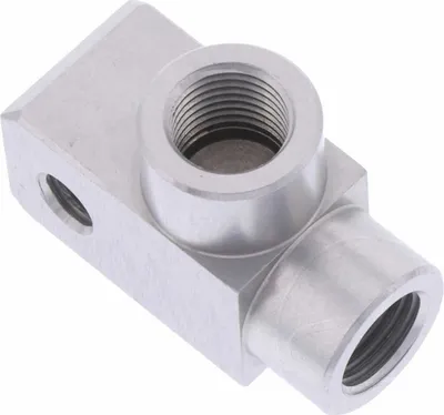 Image de Séparateur de tuyau de frein à 2 voies 90 degrés TYP812-1 M10x1 argent