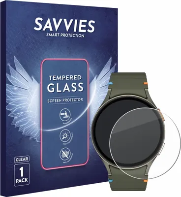 Produktbild von Savvies Schutzglas für Samsung Galaxy Watch 7 (44 mm) Displayschutz 9H Glas klar transparent