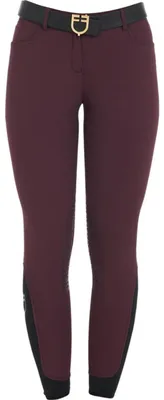 Produktbild von Equestro Reithose Damen Latest Generation Kneegrip Summer Breeches Damenreithose Plum 36