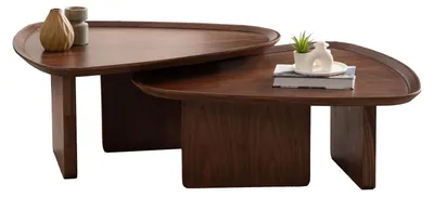 Immagine prodotto di 2 tavolini da salotto Tavolini di design Salotto Legno di alta qualità Design moderno