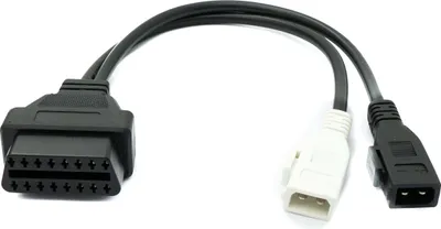 Produktbild von OBD Kabel 30 cm OBD 2 Buchse für Audi 2x2 in Schwarz für Auto Diagnose