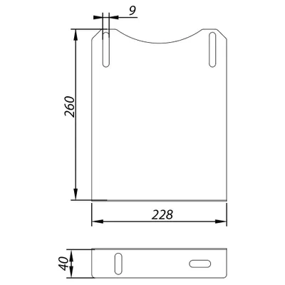 Immagine prodotto di ADAM DW Supporto a parete fi 200, regolabile 260-300 mm
