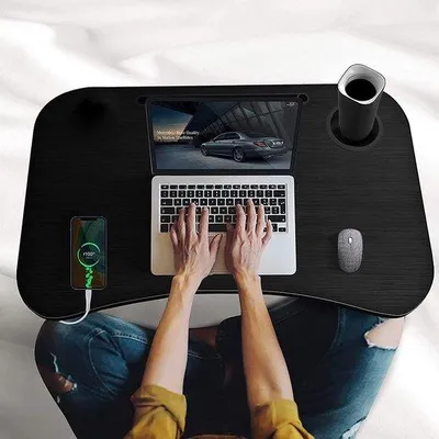 Produktbild von Famanu Laptop-Tisch für das Bett - faltbar, 60 x 40 x 28 cm