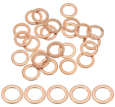 Produktbild von 25 Kupferdichtringe, M8 x 12 mm Kupfer-Unterlegscheiben, Kupferdichtringe für Schrauben und Bolzen