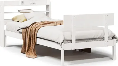 Immagine prodotto di vidaXL Letto in legno massiccio senza materasso bianco 90x190 cm in legno di pino