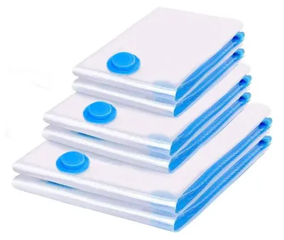 Produktbild von Vakuumbeutel Kleidung 6 Stück mit Elektrorpumpe 2x 80x100cm, 2x 60x80cm, 2x 40x60cm wiederverwendbar