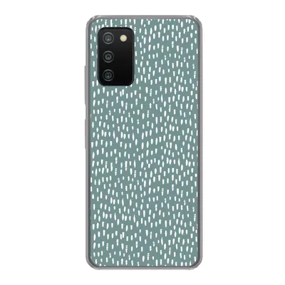 Produktbild von MuchoWow® Handyhülle Schutzhülle Hülle für Samsung Galaxy A03s Polka dots - Weiß - Grün Silikon Softcase Handy Hülle - Schutz