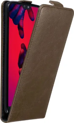 Produktbild von Cadorabo Hülle für Huawei P20 PRO / P20 PLUS Schutz Hülle in Braun Flip Etui Handyhülle Case Cover
