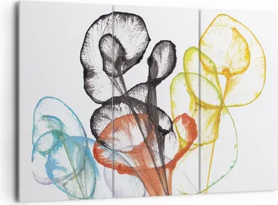 Produktbild von Bild auf Leinwand - Leinwandbild - 3 Teile - Blumen Abstraktion Surrealismus - 165x110cm - Wand Bild - Wanddeko - Wandbilder - Leinwanddruck - Bilder - Wanddekoration - Leinwand bilder CE165x110-4444