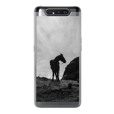 Produktbild von MuchoWow® Handyhülle Schutzhülle Hülle für Samsung Galaxy A80 Pferd - Wolken - Wiese Silikon Softcase Handy Hülle - Schutzdeckel