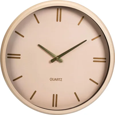 Obrázek produktu pro Nástěnné hodiny EPOCH v krémové barvě s kovovým prvkem, 38 cm