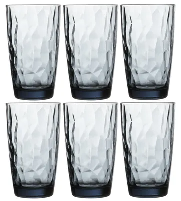 Produktbild von Bormioli Rocco Diamond, Sommergetränk-Glas, 470 ml, Glas, Blau, 6 Stück(e), 85 mm