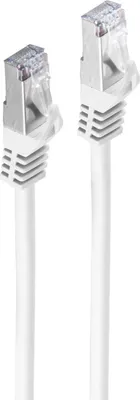 Image de Câble patch RJ45 avec câble brut CAT 7 PIMF blanc 50m