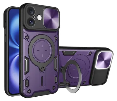 Produktbild von Techsuit CamGuard Pro Back Cover Hülle für Apple iPhone 16 - Lila