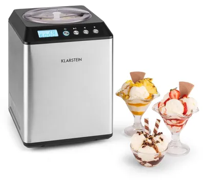 Eismaschine 2,5 l, 250 W, Edelstahl, für Softeis & Frozen Yoghurt