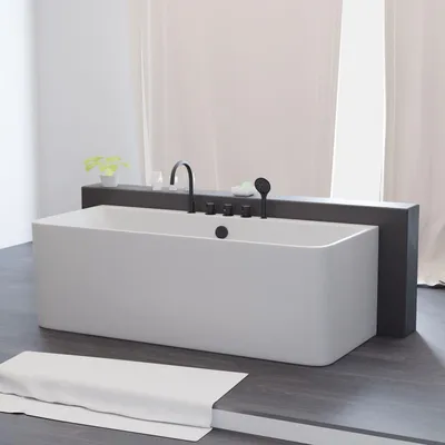 Produktbild von TroniTechnik® Badewanne SARIA Maße ca. 170 x 80 x 58cm Wanne, inkl. schwarze Armatur - Füllmenge 195 Liter,Acryl, Siphon