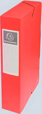 Immagine prodotto di Scatola per archiviazione Exacompta Exabox, dorso da 60 mm, formato A4, rossa con etichetta