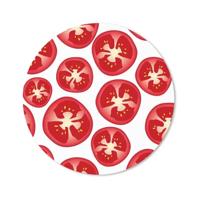 Produktbild von MuchoWow® Mauspad Mousepad Tomate - Muster - Obst - Gemüse 50x50 cm - Mousepads - Maus Mat - Pad - Mausunterlage - Vinyl