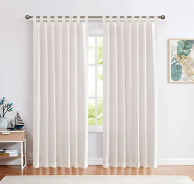 Productafbeelding van Solidchoice - Elegante Witte Gordijnen Set van 2 voor Slaapkamer en Woonkamer
