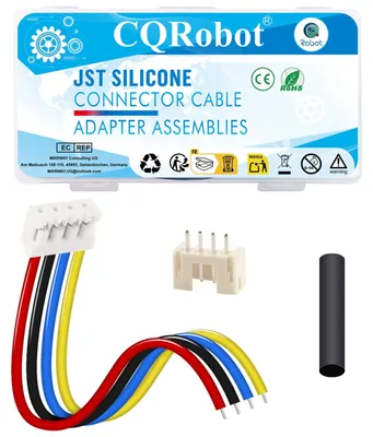 JST 2,0 mm PH 4-Pin 22 AWG Kabel-Set, 15 Stück