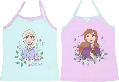 Produktbild von Disney Frozen Shirts 2er-Pack – Bequeme Oberteile aus Baumwolle für Mädchen 122/128