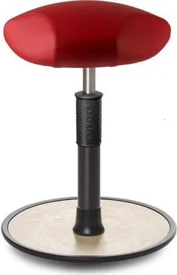 Produktbild von Sitz- Stehhocker Free Regular Triangel skai Kunstleder Rot schwarz /creme.
