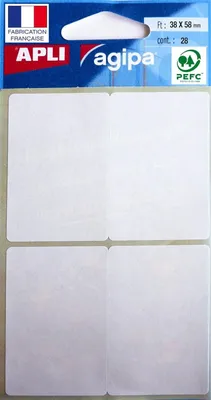 Immagine prodotto di agipa Vielzweck-Etiketten, 38 x 58 mm, weiá