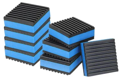 Anti-Vibrationsmatten 8er-Pack, EVA/Gummi, 50,8x50,8x22 mm, schwarz/blau