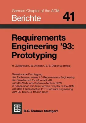 Zdjęcie produktu dla Requirements Engineering '93: Prototyping