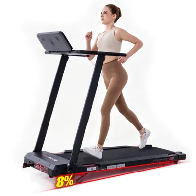 Produktbild von Laufband für Zuhause Klappbar mit Steigung 8%, Laufbänder 8KM/H, Treadmill for Home mit 2,0PS Motor , APP und Bluetooth, MAXLOAD 120KG